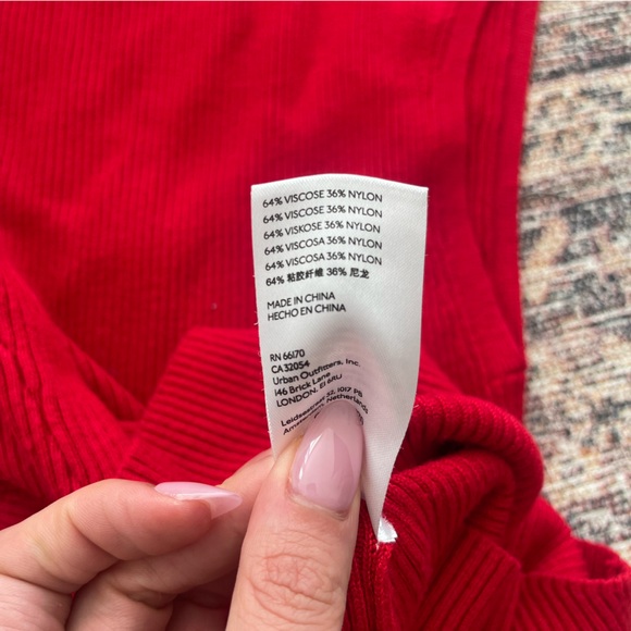 Anthropologie Ribbed Sweetheart Neck Blouse - Picture 3 of 6